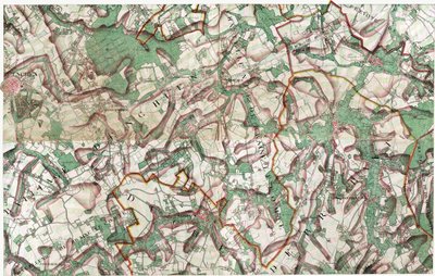 Map of Enghien, Belgium by Joseph de Ferraris